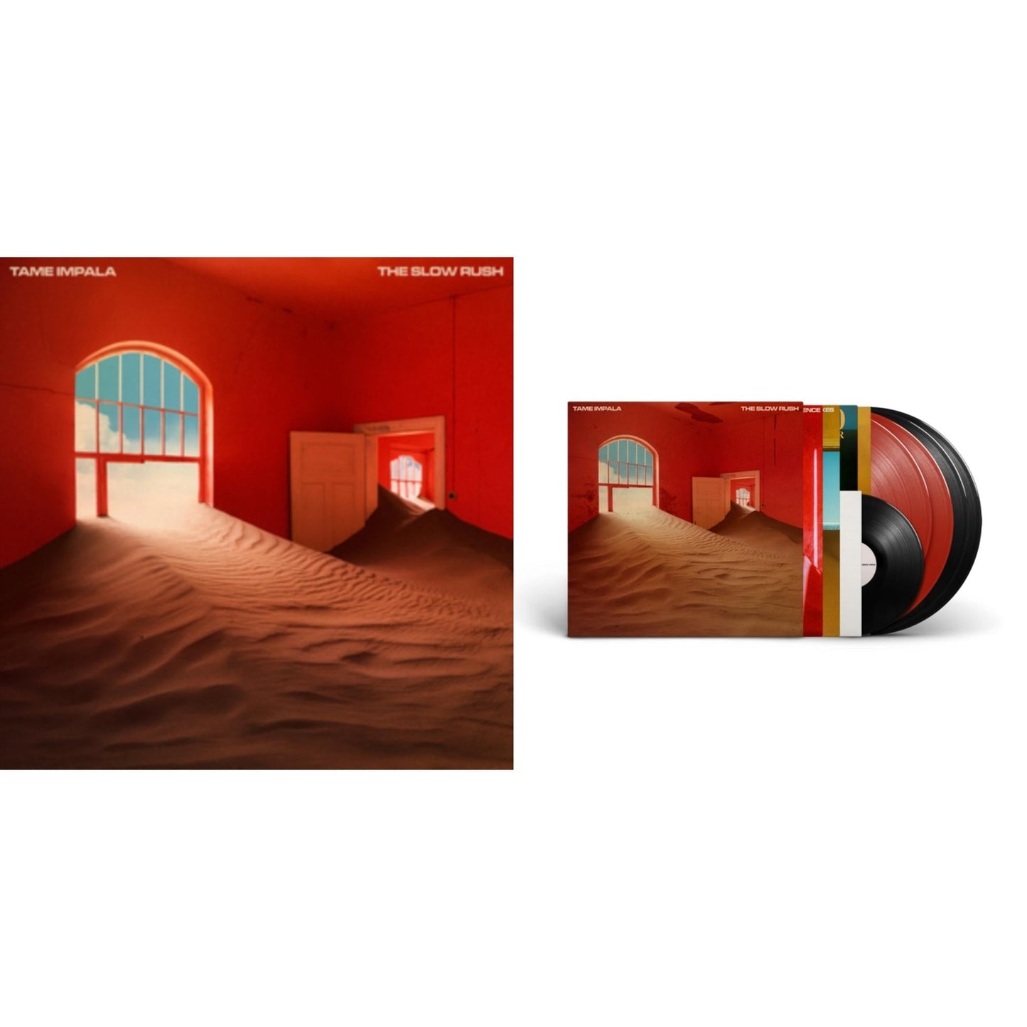 This is a 2 LP Vinyl SKU bundle.
1.This LP Vinyl is brand new.Format: LP VinylMusic Style: Psychedelic RockThis item's title is: Slow Rush (Deluxe/2-Transparent Red LP Vinyl/3-Black LP Vinyl)Artist: Tame ImpalaLabel: INTERSCOPEBarcode: 602438539871Release Date: 4/22/2022
2.