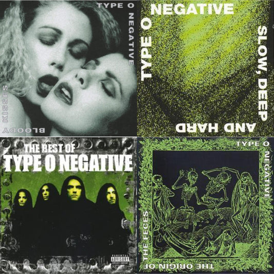 This is a 4 CD SKU bundle.
1.This CD is brand new.Format: CDMusic Style: DubThis item's title is: Bloody KissesArtist: Type O NegativeLabel: ROADRUNNER RECORDSBarcode: 016861910020Release Date: 8/20/2001
2.This CD is brand new.