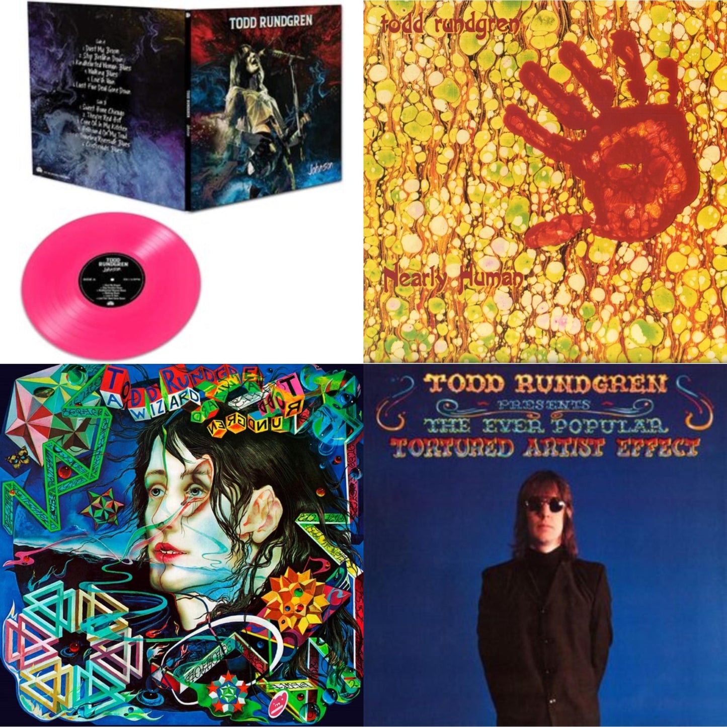 Todd Rundgren - Nearly Human (180G/Translucent Yellow LP Vinyl/Limited Tour Edition) & Wizard A True Star (Turquoise Blue Vinyl/Limited/2LP/Tour Edition/Gatefold Cover/180G) & Ever Popular Tortured Artist Effect (180G/Limited Edition/Gatefold Cover)