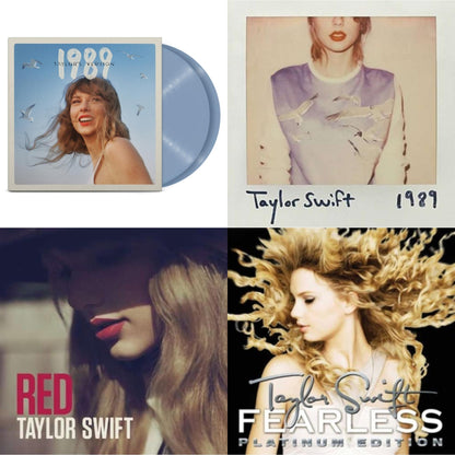 1989 (Taylor's Version) (2LP/Crystal Skies Blue Vinyl) & 1989 & Red & Fearless Platinum Edition