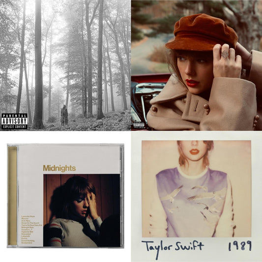 Folklore (X) & Red (Taylor's Version) (X) (2CD) & Midnights (X) (Mahogany CD) & 1989