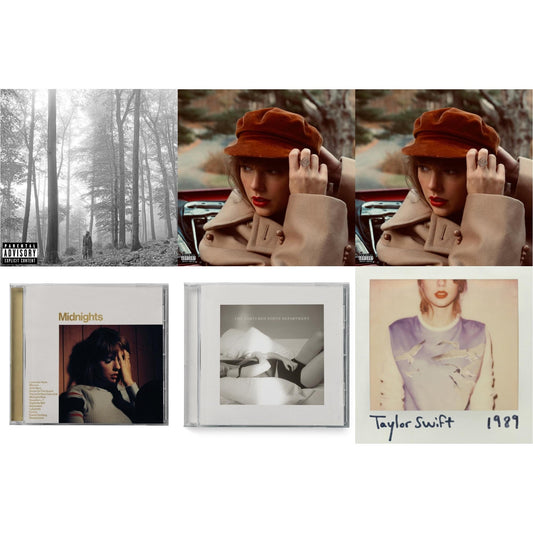 Folklore (X) & Red (Taylor's Version) (X) (2CD) & Red (Taylor's Version) (Edited) (2CD) & Midnights (X) (Mahogany CD) & Tortured Poets Department (X) (Manuscript- Bonus Track) & 1989