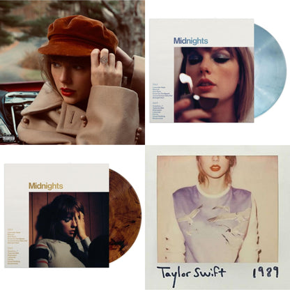 Red (Taylor's Version) (4LP) & Midnights (X) (Moonstone Blue LP Vinyl) & Midnights (X) (Mahogany Color LP Vinyl) & 1989