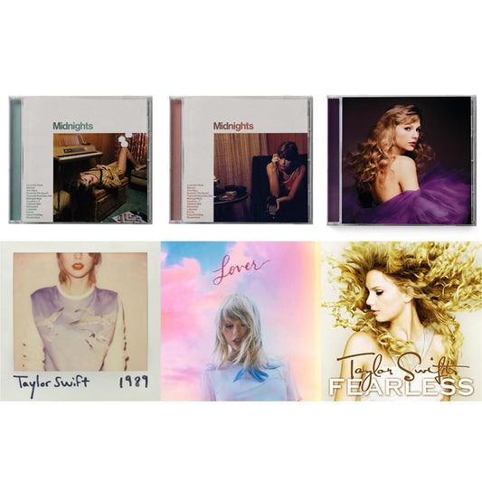 This is a 6 CD SKU bundle.
1.This CD is brand new.Format: CDMusic Style: Synth-popThis item's title is: Midnights (X) (Jade Green CD)Artist: Taylor SwiftLabel: REPUBLICBarcode: 602445790104Release Date: 10/21/2022
2.This CD is brand new.