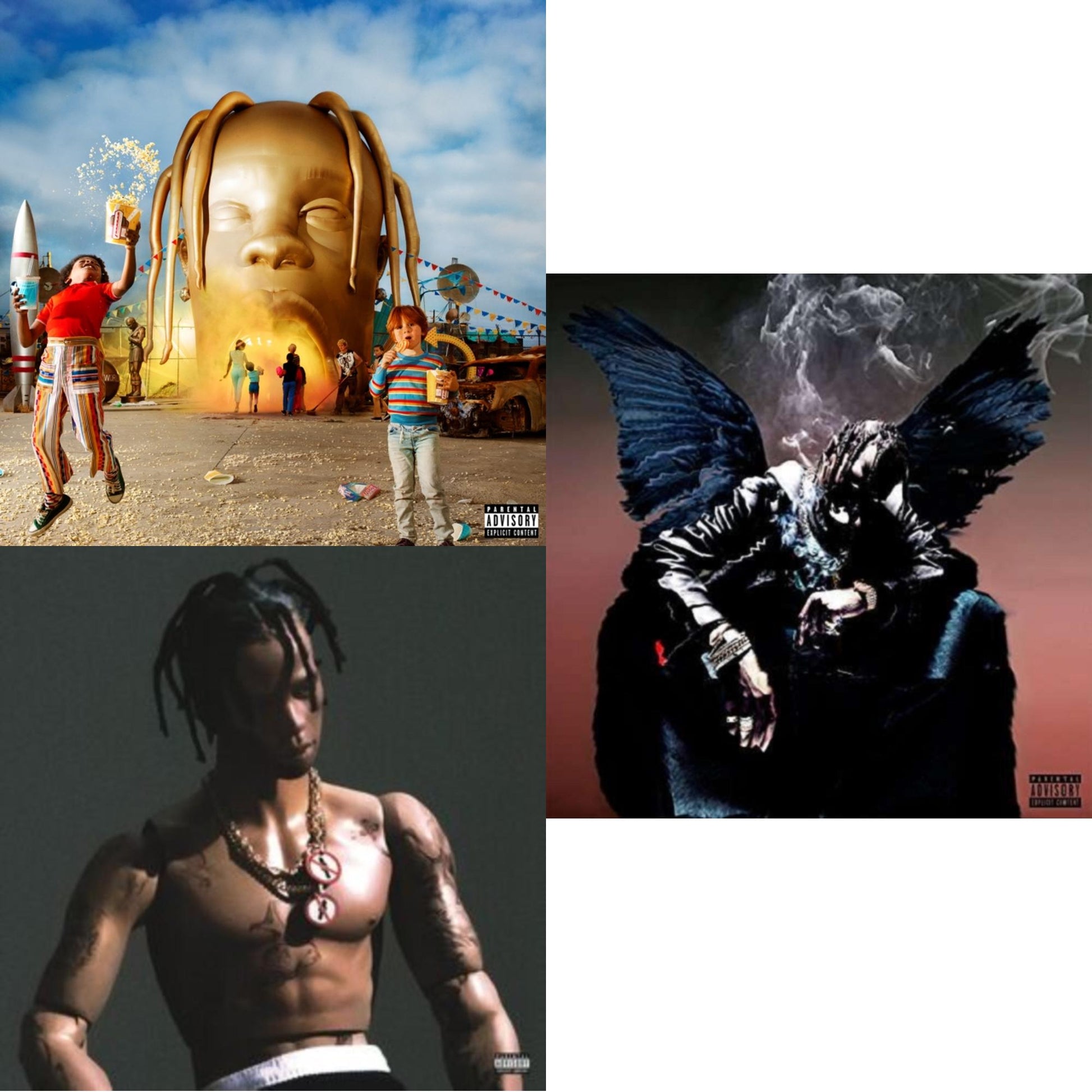 This is a 3 LP Vinyl SKU bundle.
1.This LP Vinyl is brand new.Format: LP VinylMusic Style: TrapThis item's title is: Astroworld (X) (2 LP/150G/Dl Insert)Artist: Travis ScottLabel: EPICBarcode: 190758883618Release Date: 11/16/2018
2.This LP Vinyl is brand new.