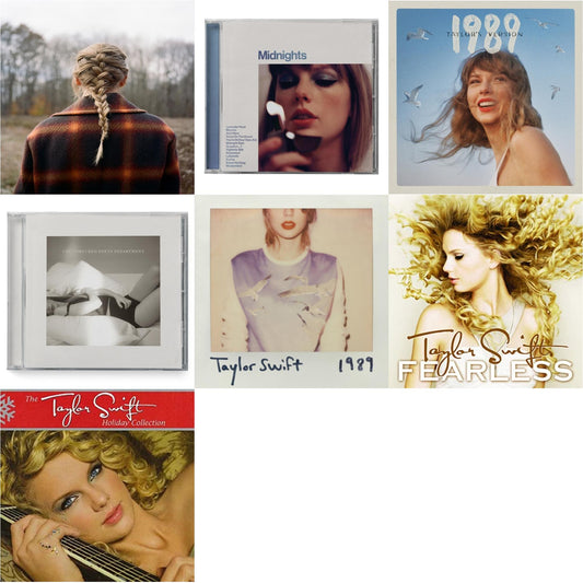This is a 7 CD SKU bundle.
1.This CD is brand new.Format: CDThis item's title is: Evermore (Edited)Artist: Taylor SwiftLabel: Republic RecordsBarcode: 602435649009Release Date: 12/18/2020
2.This CD is brand new.