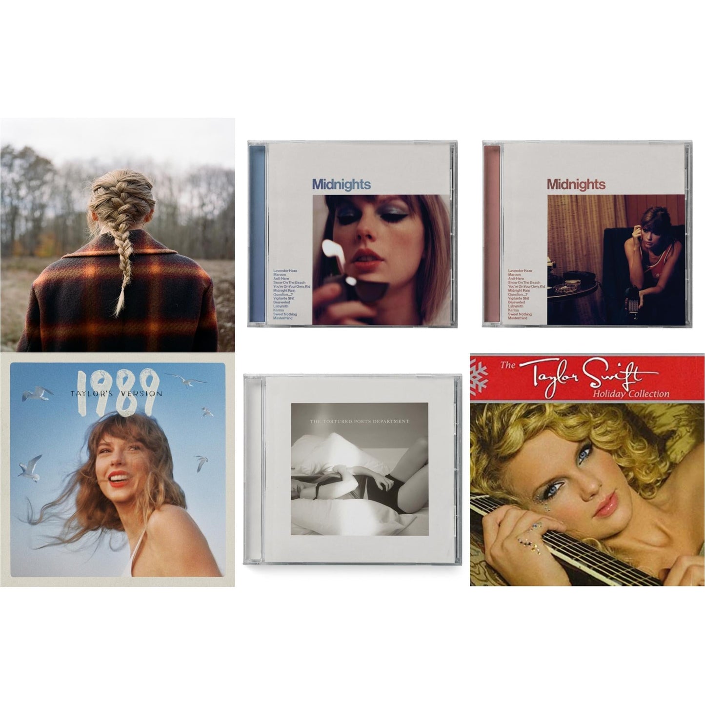 This is a 6 CD SKU bundle.
1.This CD is brand new.Format: CDThis item's title is: Evermore (Edited)Artist: Taylor SwiftLabel: Republic RecordsBarcode: 602435649009Release Date: 12/18/2020
2.This CD is brand new.