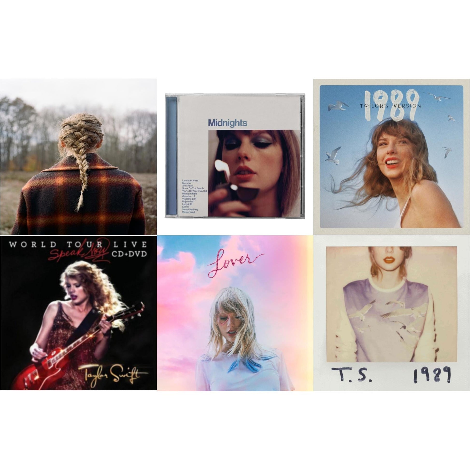 This is a 6 CD SKU bundle.
1.This CD is brand new.Format: CDThis item's title is: Evermore (Edited)Artist: Taylor SwiftLabel: Republic RecordsBarcode: 602435649009Release Date: 12/18/2020
2.This CD is brand new.