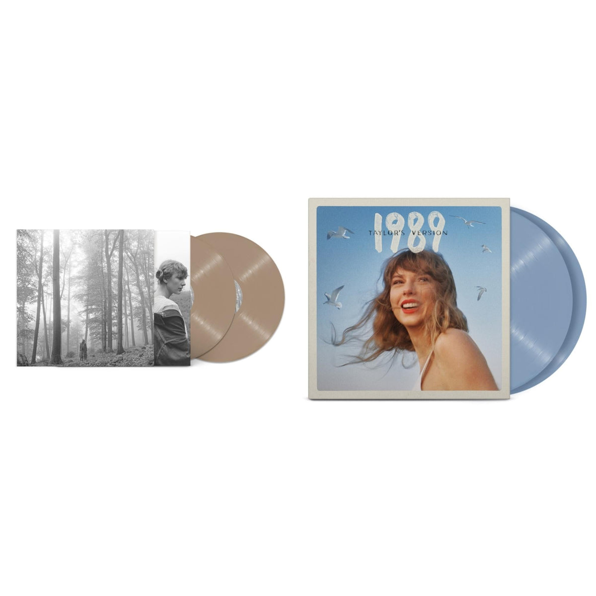 Folklore (X) (Beige Vinyl/2LP) & 1989 (Taylor's Version) (2LP/Crystal Skies Blue Vinyl)