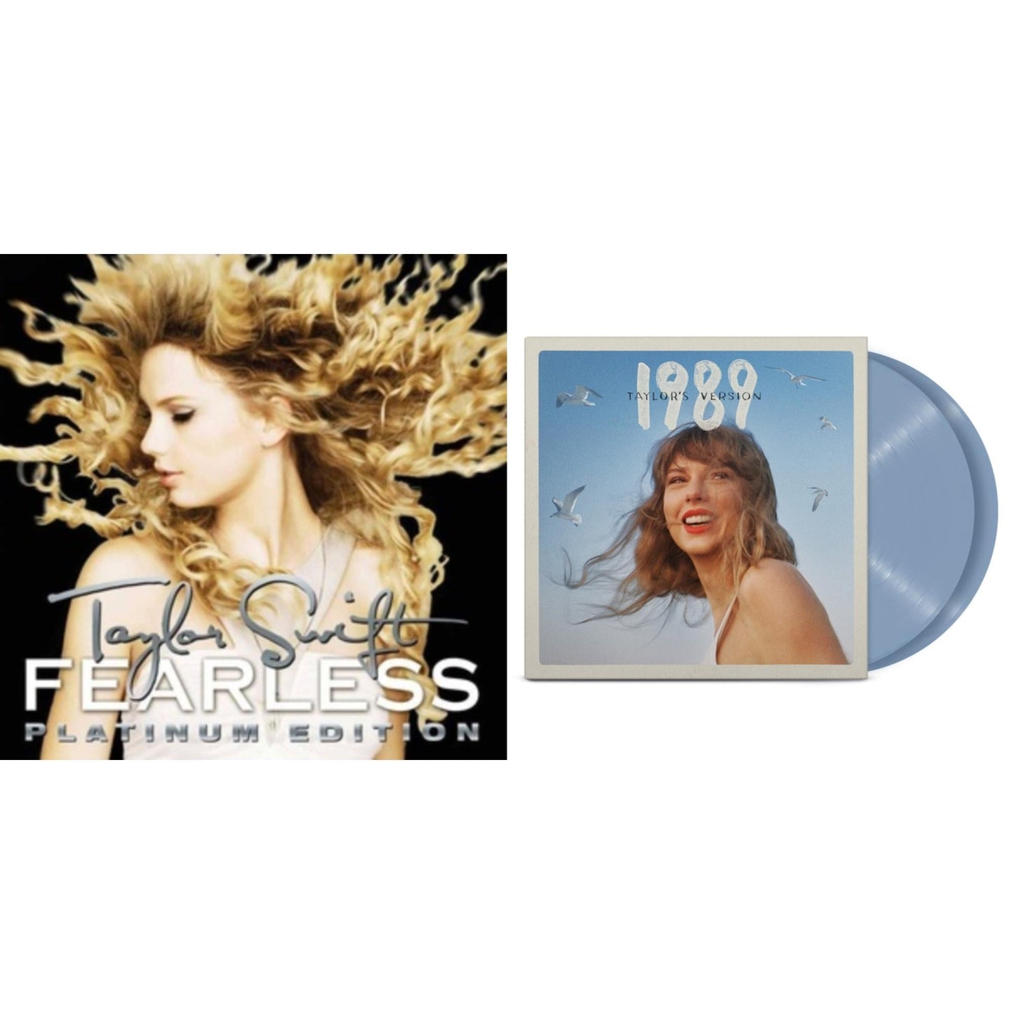 Taylor Swift - 1989 (Taylor's Version) (2LP/Crystal Skies Blue Vinyl) & Fearless Platinum Edition