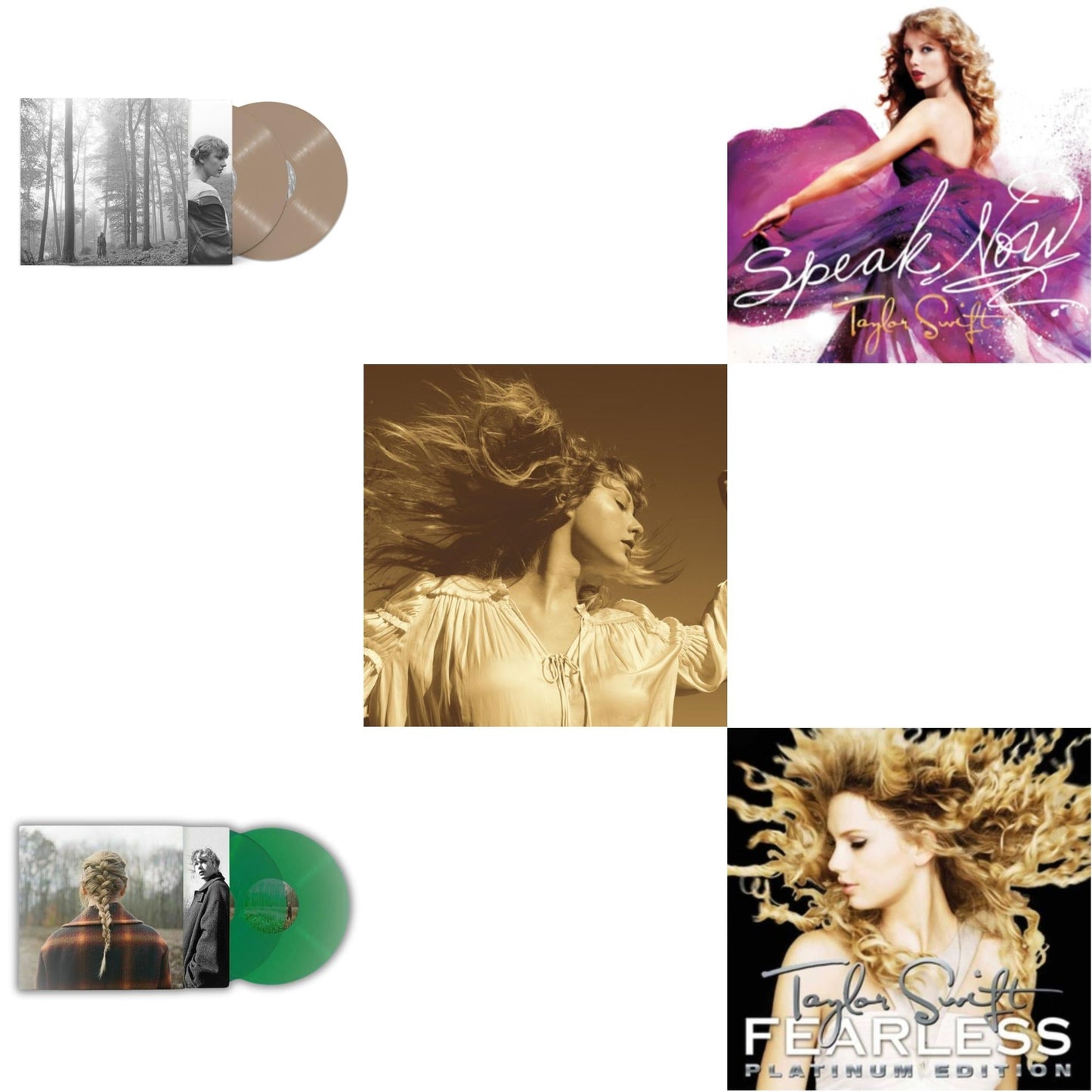 This is a 5 LP Vinyl SKU bundle.
1.This LP Vinyl is brand new.Format: LP VinylMusic Style: VocalThis item's title is: Folklore (X) (Beige Vinyl/2LP)Artist: Taylor SwiftLabel: Republic RecordsBarcode: 602435034881Release Date: 7/23/2021
2.This LP Vinyl is brand new.