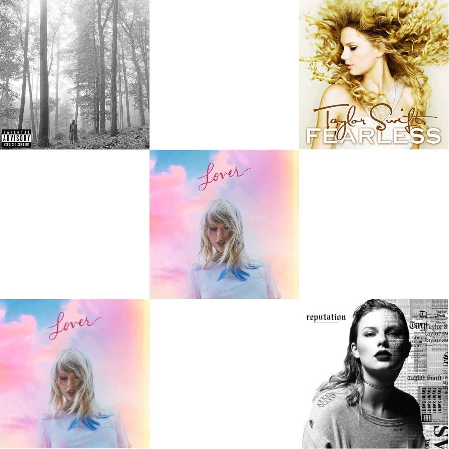 This is a 5 CD SKU bundle.
1.This CD is brand new.Format: CDMusic Style: VocalThis item's title is: Folklore (X)Artist: Taylor SwiftLabel: REPUBLICBarcode: 602435034805Release Date: 8/7/2020
2.This CD is brand new.