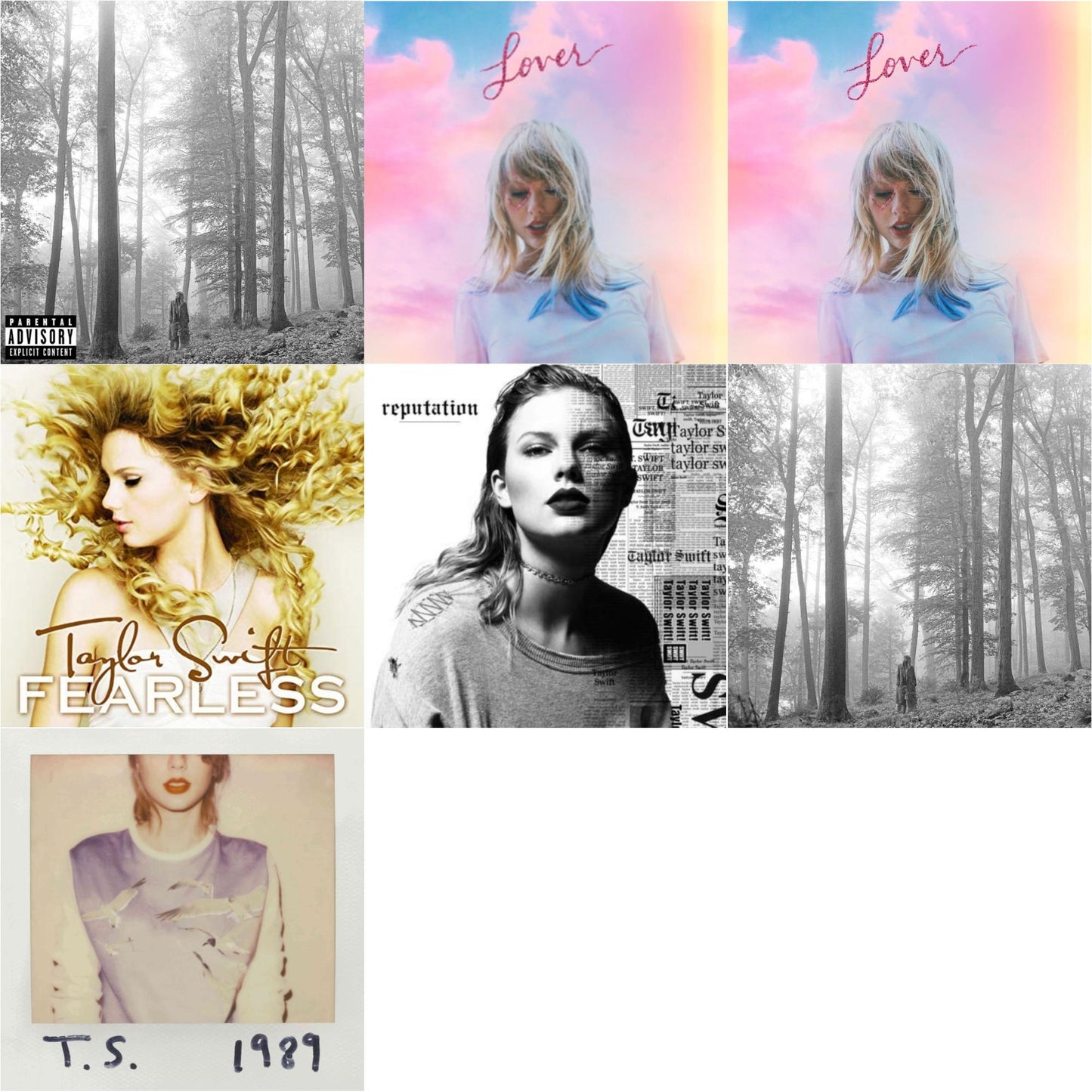 This is a 7 CD SKU bundle.
1.This CD is brand new.Format: CDMusic Style: VocalThis item's title is: Folklore (Edited)Artist: Taylor SwiftLabel: REPUBLICBarcode: 602435034799Release Date: 8/7/2020
2.This CD is brand new.