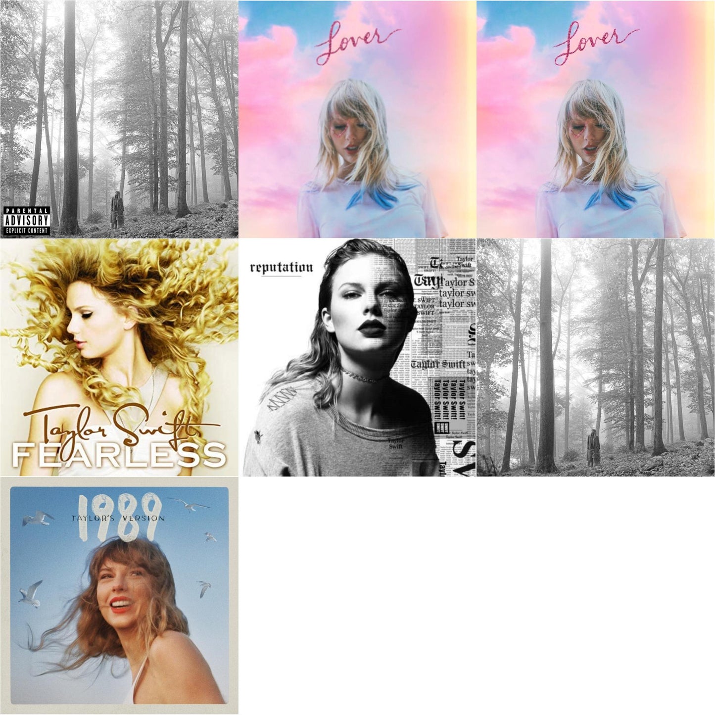 This is a 7 CD SKU bundle.
1.This CD is brand new.Format: CDMusic Style: VocalThis item's title is: Folklore (Edited)Artist: Taylor SwiftLabel: REPUBLICBarcode: 602435034799Release Date: 8/7/2020
2.This CD is brand new.
