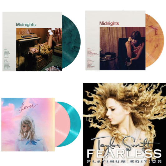 Midnights (X) (Jade Green LP Vinyl) & Midnights (X) (Blood Moon LP Vinyl) & Lover & Fearless Platinum Edition