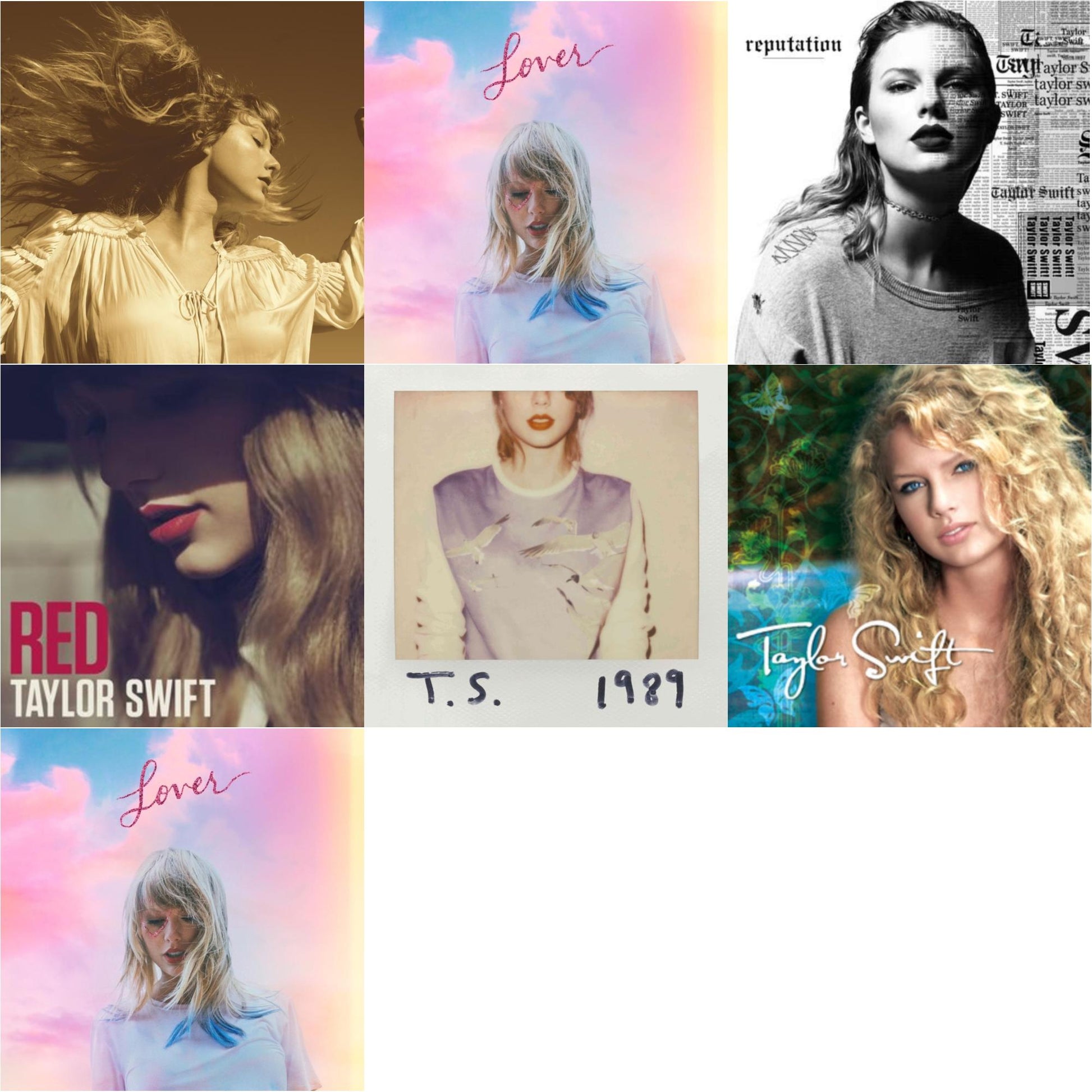 This is a 7 CD SKU bundle.
1.This CD is brand new.Format: CDMusic Style: Rock & RollThis item's title is: Fearless (Taylor's Version) (2CD)Artist: Taylor SwiftBarcode: 602435845098Release Date: 4/9/2021
2.This CD is brand new.