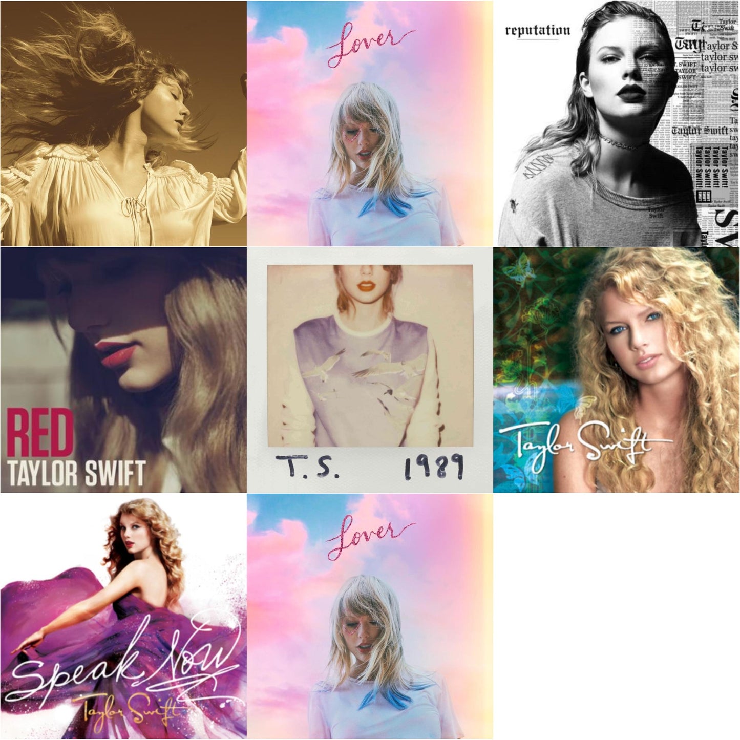This is a 8 CD SKU bundle.
1.This CD is brand new.Format: CDMusic Style: Rock & RollThis item's title is: Fearless (Taylor's Version) (2CD)Artist: Taylor SwiftBarcode: 602435845098Release Date: 4/9/2021
2.This CD is brand new.