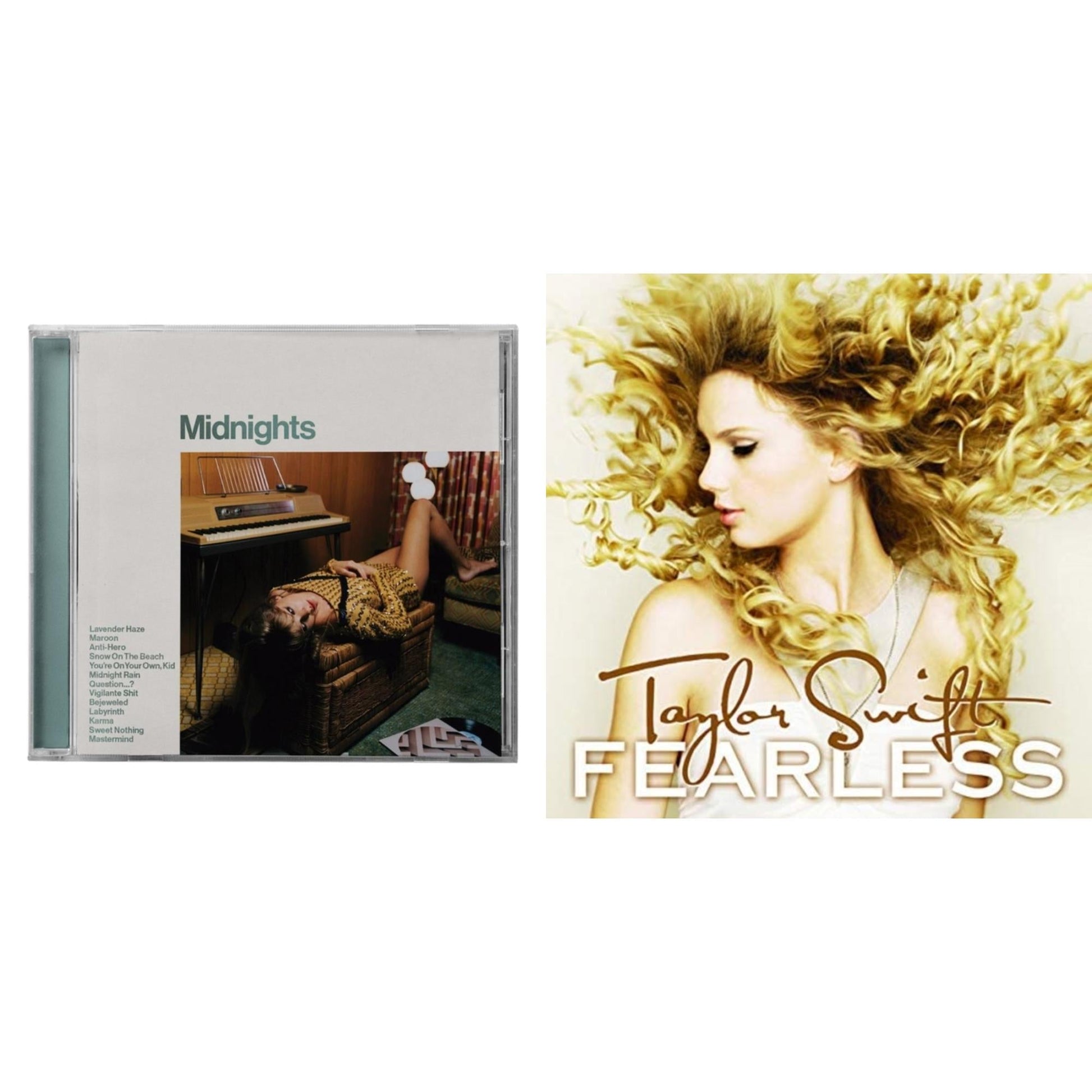This is a 2 CD SKU bundle.
1.This CD is brand new.Format: CDMusic Style: Synth-popThis item's title is: Midnights (X) (Jade Green CD)Artist: Taylor SwiftLabel: REPUBLICBarcode: 602445790104Release Date: 10/21/2022
2.This CD is brand new.