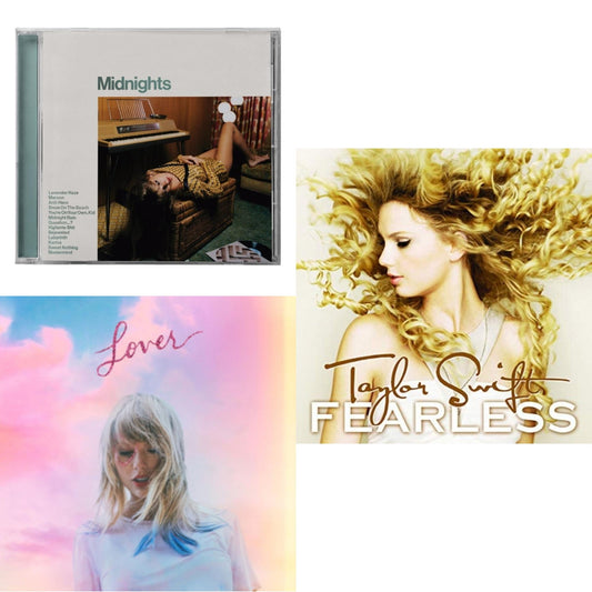 This is a 3 CD SKU bundle.
1.This CD is brand new.Format: CDMusic Style: Synth-popThis item's title is: Midnights (X) (Jade Green CD)Artist: Taylor SwiftLabel: REPUBLICBarcode: 602445790104Release Date: 10/21/2022
2.This CD is brand new.