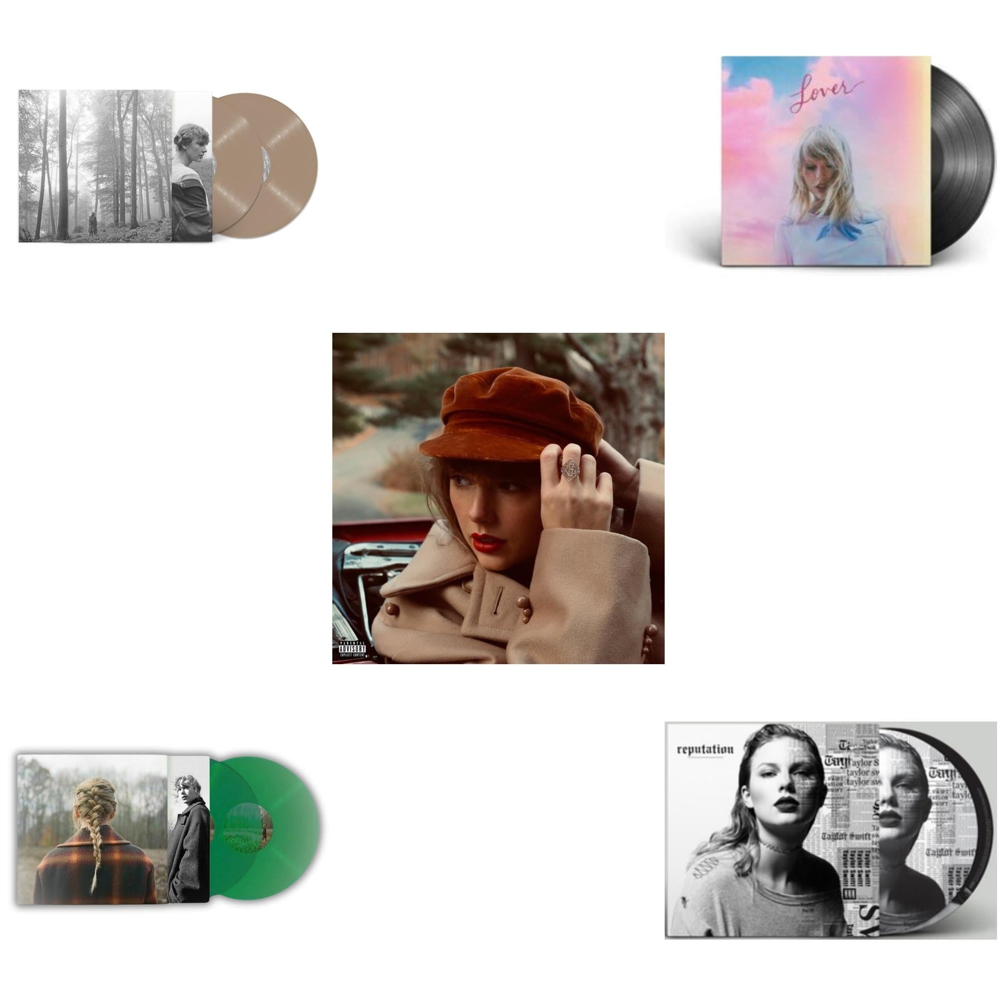This is a 5 LP Vinyl SKU bundle.
1.This LP Vinyl is brand new.Format: LP VinylMusic Style: VocalThis item's title is: Folklore (X) (Beige Vinyl/2LP)Artist: Taylor SwiftLabel: Republic RecordsBarcode: 602435034881Release Date: 7/23/2021
2.This LP Vinyl is brand new.