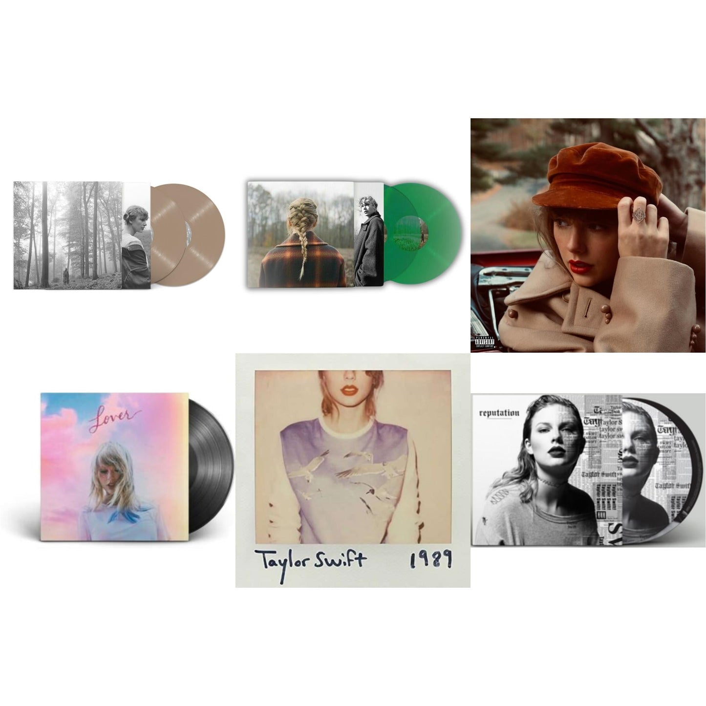 This is a 6 LP Vinyl SKU bundle.
1.This LP Vinyl is brand new.Format: LP VinylMusic Style: VocalThis item's title is: Folklore (X) (Beige Vinyl/2LP)Artist: Taylor SwiftLabel: Republic RecordsBarcode: 602435034881Release Date: 7/23/2021
2.This LP Vinyl is brand new.