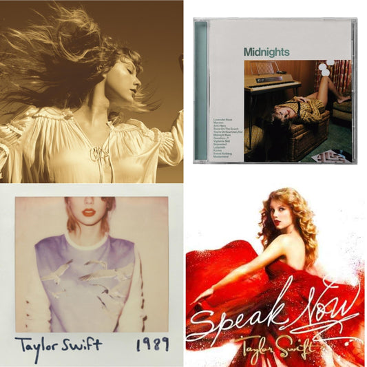This is a 4 CD SKU bundle.
1.This CD is brand new.Format: CDMusic Style: Rock & RollThis item's title is: Fearless (Taylor's Version) (2CD)Artist: Taylor SwiftBarcode: 602435845098Release Date: 4/9/2021
2.This CD is brand new.