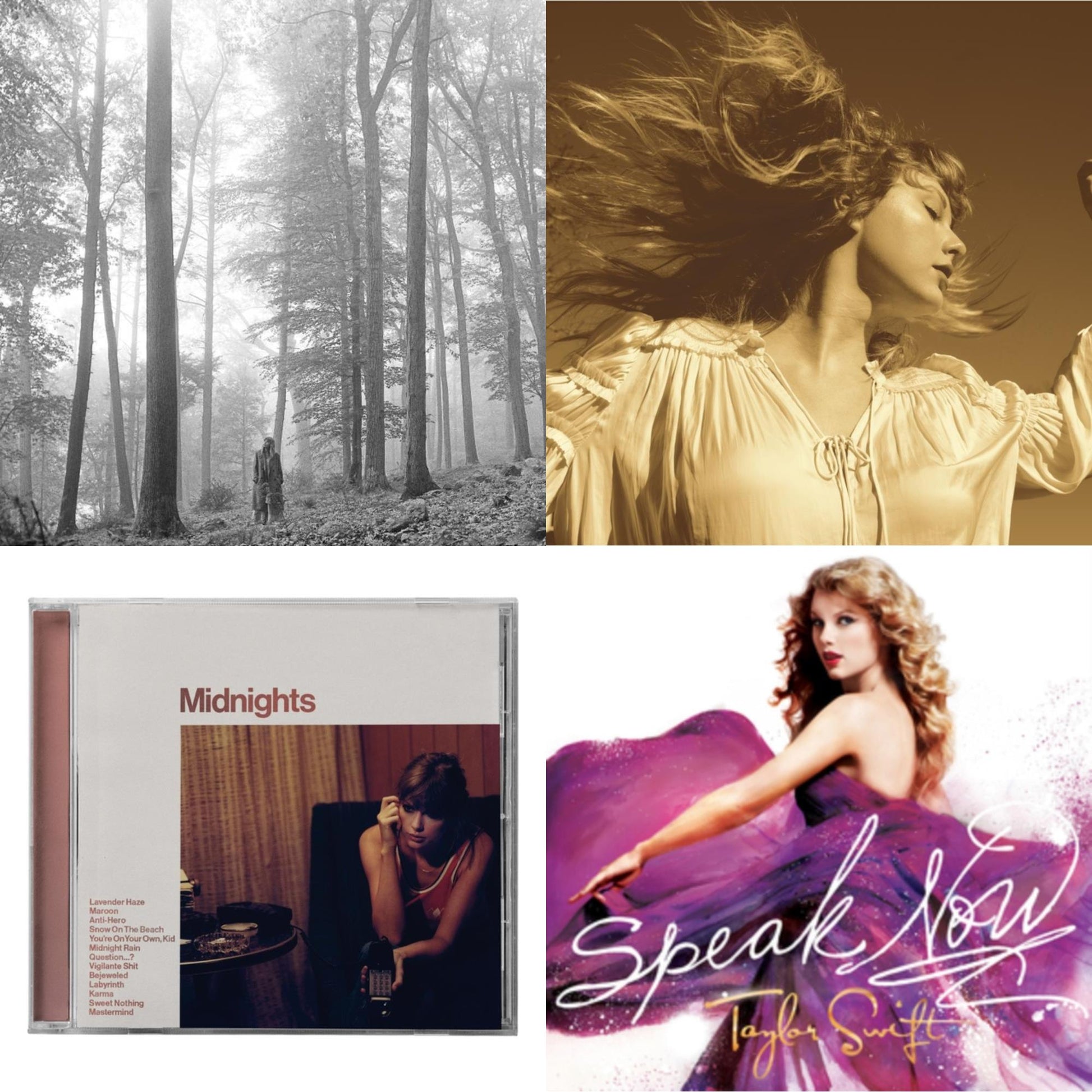 This is a 4 CD SKU bundle.
1.This CD is brand new.Format: CDMusic Style: VocalThis item's title is: Folklore (Edited)Artist: Taylor SwiftLabel: REPUBLICBarcode: 602435034799Release Date: 8/7/2020
2.This CD is brand new.