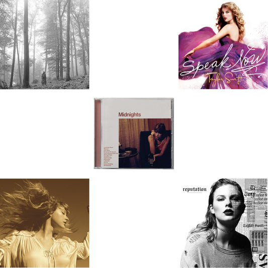 This is a 5 CD SKU bundle.
1.This CD is brand new.Format: CDMusic Style: VocalThis item's title is: Folklore (Edited)Artist: Taylor SwiftLabel: REPUBLICBarcode: 602435034799Release Date: 8/7/2020
2.This CD is brand new.