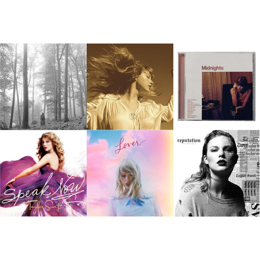 This is a 6 CD SKU bundle.
1.This CD is brand new.Format: CDMusic Style: VocalThis item's title is: Folklore (Edited)Artist: Taylor SwiftLabel: REPUBLICBarcode: 602435034799Release Date: 8/7/2020
2.This CD is brand new.
