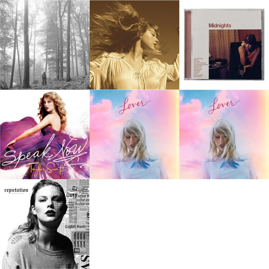 This is a 7 CD SKU bundle.
1.This CD is brand new.Format: CDMusic Style: VocalThis item's title is: Folklore (Edited)Artist: Taylor SwiftLabel: REPUBLICBarcode: 602435034799Release Date: 8/7/2020
2.This CD is brand new.