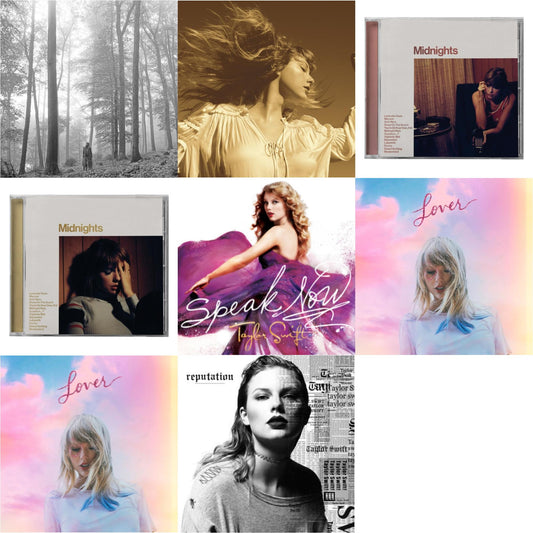 This is a 8 CD SKU bundle.
1.This CD is brand new.Format: CDMusic Style: VocalThis item's title is: Folklore (Edited)Artist: Taylor SwiftLabel: REPUBLICBarcode: 602435034799Release Date: 8/7/2020
2.This CD is brand new.