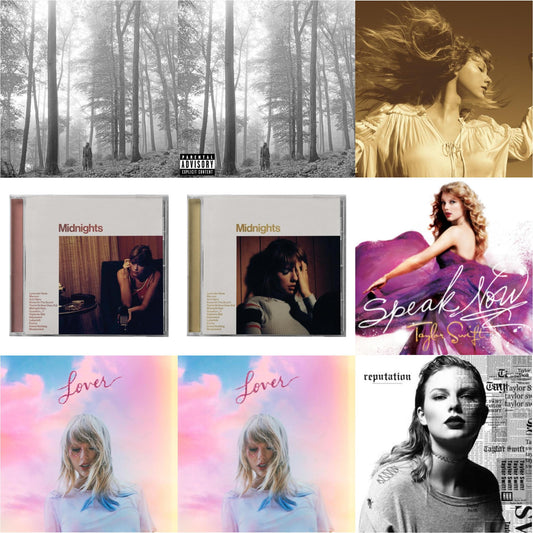 This is a 9 CD SKU bundle.
1.This CD is brand new.Format: CDMusic Style: VocalThis item's title is: Folklore (Edited)Artist: Taylor SwiftLabel: REPUBLICBarcode: 602435034799Release Date: 8/7/2020
2.This CD is brand new.