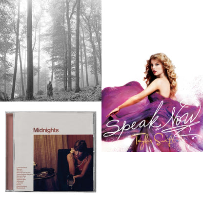 Folklore (Edited) & Midnights (X) (Blood Moon CD) & Speak Now