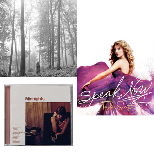 Folklore (Edited) & Midnights (X) (Blood Moon CD) & Speak Now
