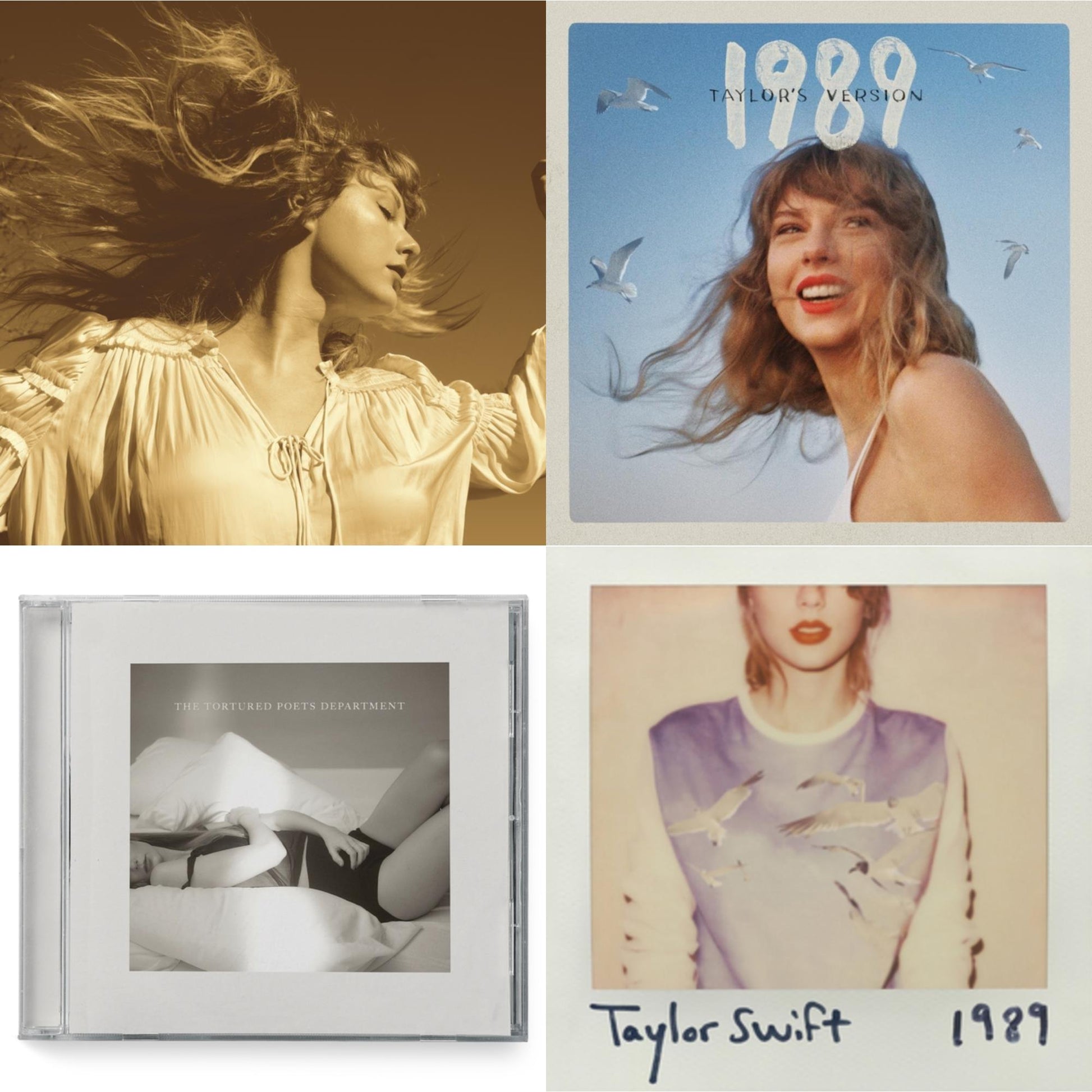 This is a 4 CD SKU bundle.
1.This CD is brand new.Format: CDMusic Style: Rock & RollThis item's title is: Fearless (Taylor's Version) (2CD)Artist: Taylor SwiftBarcode: 602435845098Release Date: 4/9/2021
2.This CD is brand new.