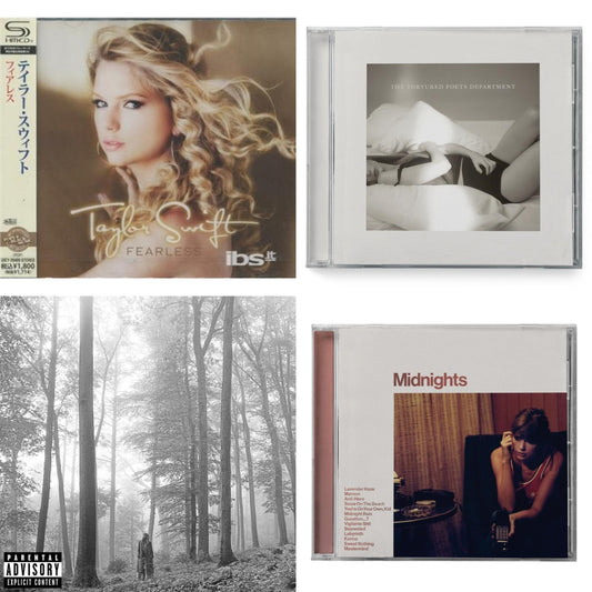 Fearless & Folklore (X) & Midnights (X) (Blood Moon CD) & Tortured Poets Department (X) (Manuscript- Bonus Track)