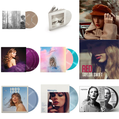 This is a 9 LP Vinyl SKU bundle.
1.This LP Vinyl is brand new.Format: LP VinylMusic Style: VocalThis item's title is: Folklore (X) (Beige Vinyl/2LP)Artist: Taylor SwiftLabel: Republic RecordsBarcode: 602435034881Release Date: 7/23/2021
2.This LP Vinyl is brand new.