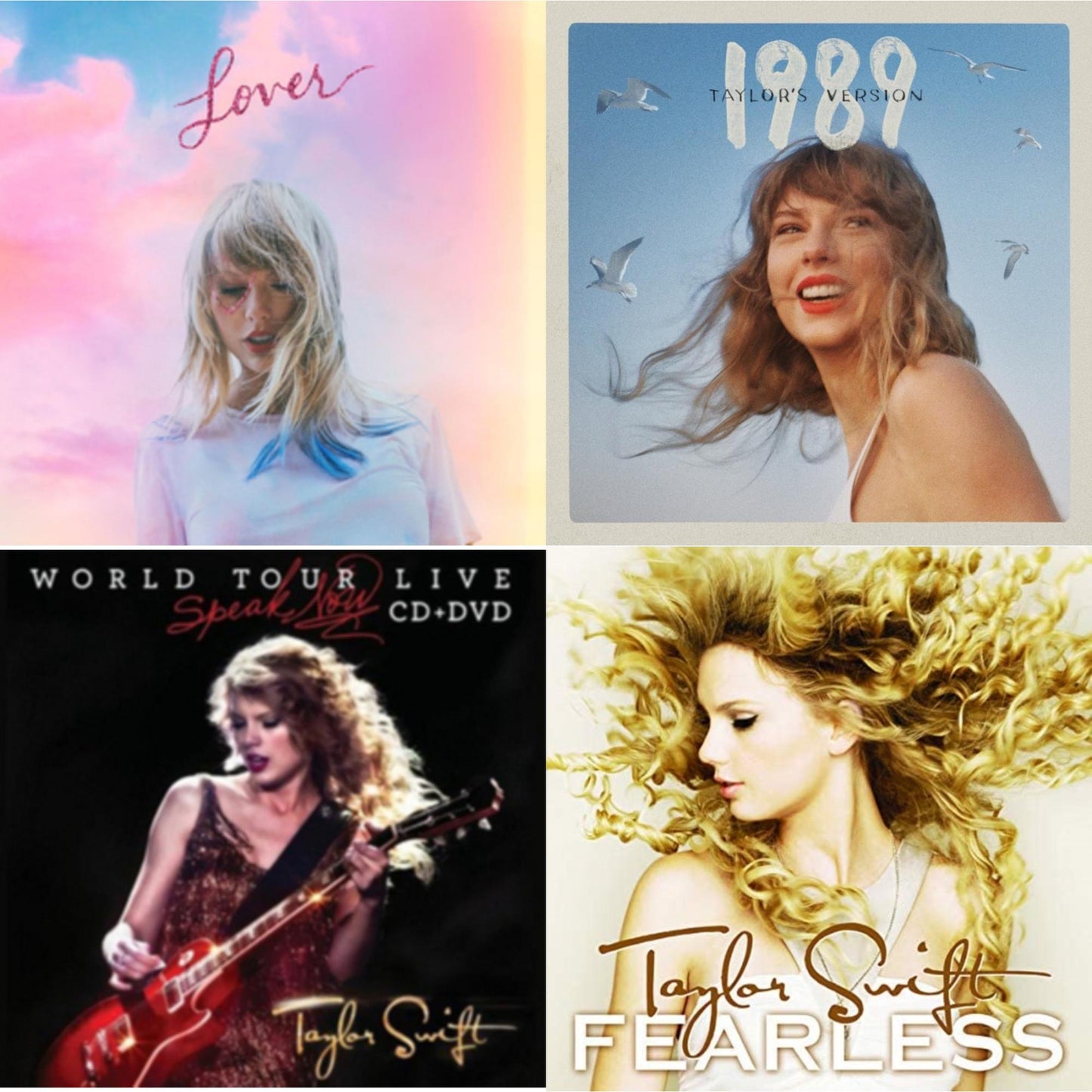 This is a 4 CD SKU bundle.
1.This CD is brand new.Format: CDMusic Style: Synth-popThis item's title is: 1989 (Taylor's Version)Artist: Taylor SwiftLabel: TAYLOR SWIFT / REPUBLIC RECORDBarcode: 602455976567Release Date: 10/27/2023
2.This CD is brand new.