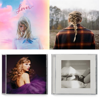 This is a 4 CD SKU bundle.
1.This CD is brand new.Format: CDMusic Style: Alternative RockThis item's title is: Evermore (X)Artist: Taylor SwiftLabel: REPUBLICBarcode: 602435648583Release Date: 12/18/2020
2.This CD is brand new.
