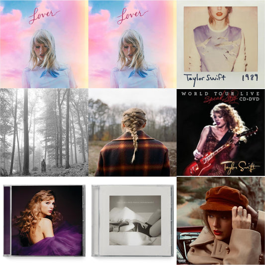 This is a 9 CD SKU bundle.
1.This CD is brand new.Format: CDMusic Style: VocalThis item's title is: Folklore (Edited)Artist: Taylor SwiftLabel: REPUBLICBarcode: 602435034799Release Date: 8/7/2020
2.This CD is brand new.