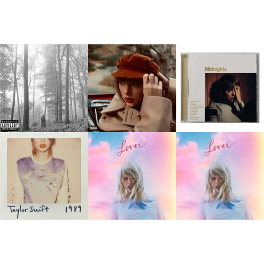 Folklore (X) & Red (Taylor's Version) (X) (2CD) & Midnights (X) (Mahogany CD) & 1989 & Lover (Deluxe) (Version 2) & Lover