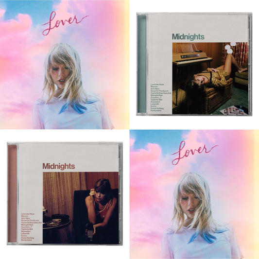 This is a 4 CD SKU bundle.
1.This CD is brand new.Format: CDMusic Style: Synth-popThis item's title is: Midnights (X) (Jade Green CD)Artist: Taylor SwiftLabel: REPUBLICBarcode: 602445790104Release Date: 10/21/2022
2.This CD is brand new.