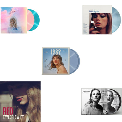 This is a 5 LP Vinyl SKU bundle.
1.This LP Vinyl is brand new.Format: LP VinylMusic Style: Synth-popThis item's title is: Midnights (X) (Moonstone Blue LP Vinyl)Artist: Taylor SwiftLabel: REPUBLICBarcode: 602445789825Release Date: 10/21/2022
2.This LP Vinyl is brand new.
