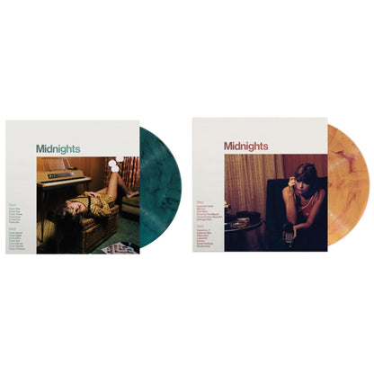 This is a 2 LP Vinyl SKU bundle.
1.This LP Vinyl is brand new.Format: LP VinylMusic Style: Indie PopThis item's title is: Midnights (X) (Jade Green LP Vinyl)Artist: Taylor SwiftLabel: REPUBLICBarcode: 602445790050Release Date: 10/21/2022
2.This LP Vinyl is brand new.