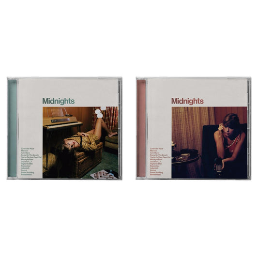 This is a 2 CD SKU bundle.
1.This CD is brand new.Format: CDMusic Style: Synth-popThis item's title is: Midnights (X) (Jade Green CD)Artist: Taylor SwiftLabel: REPUBLICBarcode: 602445790104Release Date: 10/21/2022
2.This CD is brand new.