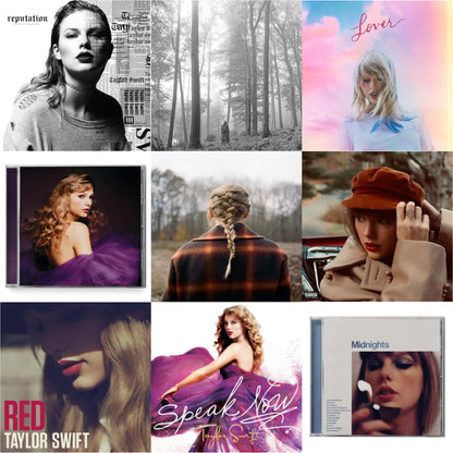 This is a 9 CD SKU bundle.
1.This CD is brand new.Format: CDMusic Style: VocalThis item's title is: Folklore (Edited)Artist: Taylor SwiftLabel: REPUBLICBarcode: 602435034799Release Date: 8/7/2020
2.This CD is brand new.