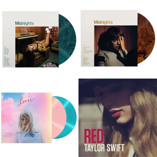 Midnights (X) (Jade Green LP Vinyl) & Midnights (X) (Mahogany Color LP Vinyl) & Lover & Red