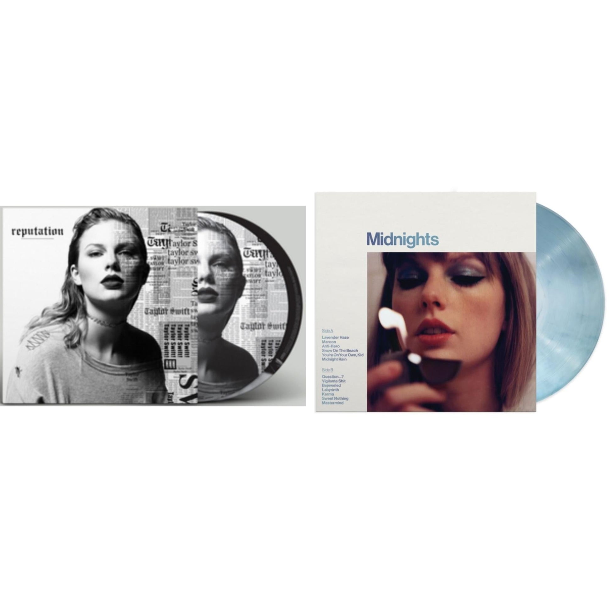 This is a 2 LP Vinyl SKU bundle.
1.This LP Vinyl is brand new.Format: LP VinylMusic Style: Synth-popThis item's title is: Midnights (X) (Moonstone Blue LP Vinyl)Artist: Taylor SwiftLabel: REPUBLICBarcode: 602445789825Release Date: 10/21/2022
2.This LP Vinyl is brand new.