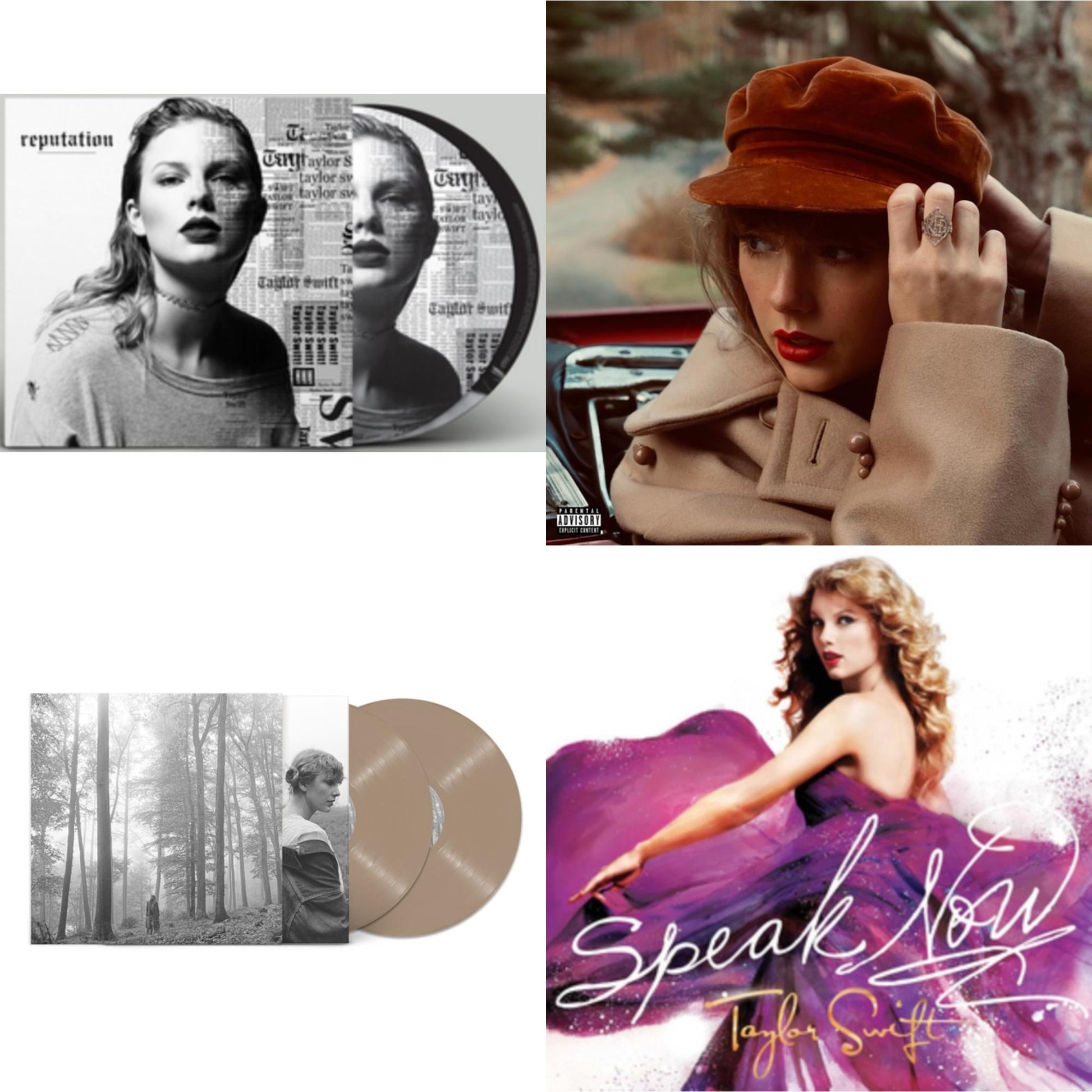 This is a 4 LP Vinyl SKU bundle.
1.This LP Vinyl is brand new.Format: LP VinylMusic Style: VocalThis item's title is: Folklore (X) (Beige Vinyl/2LP)Artist: Taylor SwiftLabel: Republic RecordsBarcode: 602435034881Release Date: 7/23/2021
2.This LP Vinyl is brand new.