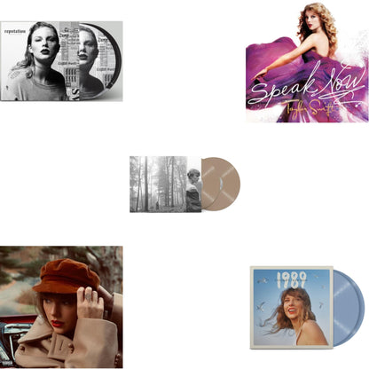 This is a 5 LP Vinyl SKU bundle.
1.This LP Vinyl is brand new.Format: LP VinylMusic Style: VocalThis item's title is: Folklore (X) (Beige Vinyl/2LP)Artist: Taylor SwiftLabel: Republic RecordsBarcode: 602435034881Release Date: 7/23/2021
2.This LP Vinyl is brand new.